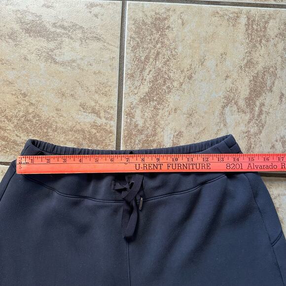 Spanx Airluxe Cropped Wide Leg Pant Navy Blue Size XLarge Pull On Elastic Waist - Picture 9 of 12